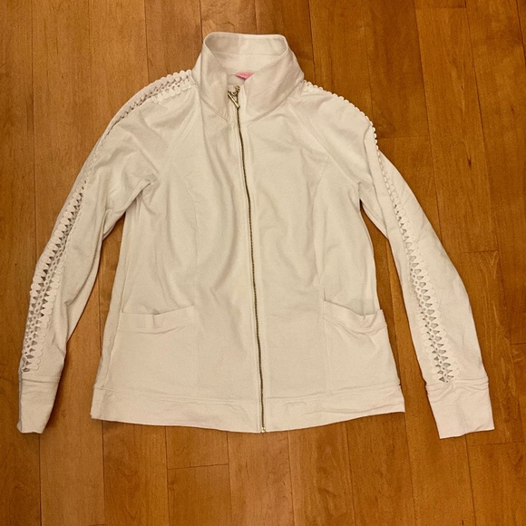 Lilly Pulitzer Zip Sweatshirt with Pineapple - Picture 1 of 11